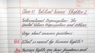 What is meant by Human Rights  Class 10  Political Science  Chapter 2  International [upl. by Moorefield]