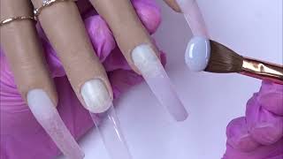 Acrylic nails full set tutorial  Pink Nails  Nails for beginners step by step [upl. by Pampuch]