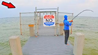 Fishing a US Government Pier When Something Crazy Happened [upl. by Okihsoy]