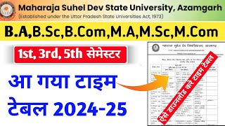 maharaja suheldev university azamgarh time table 2024msdsu azamgarh time table 2024msdsu timetable [upl. by Burt]