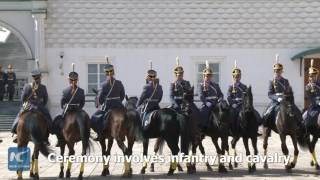 Russian presidential regiment holds this years 1st Changing of the Guard ceremony [upl. by Redmond]