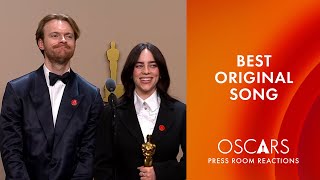 Billie Eilish and Finneas OConnell  Best Original Song  Oscars 2024 Press Room Speech [upl. by Langan]