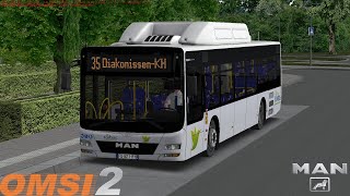 Omsi 2  Rheinhausen  Line 35  MAN Lions City CNG [upl. by Ynnor]