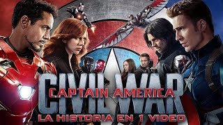 CIVIL WAR Avengers EN MINUTOS [upl. by Hgalehs762]