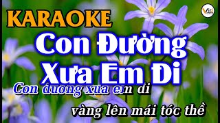 Con Đường Xưa Em Đi  KARAOKE Tone NAM  Âm Thanh Hay  Vici Karaoke [upl. by Dempsey]