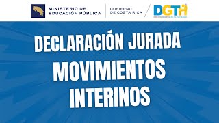 Declaración Jurada Movimientos interinos [upl. by Stern]