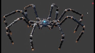 DIGITALGOLD DESIGNS Fully Rigged Mechanical Spider [upl. by Dutchman]