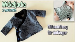 Wickeljacke  Nähanleitung  OHNE Schnittmuster  Anfänger  Nähtinchen [upl. by Annawoj666]