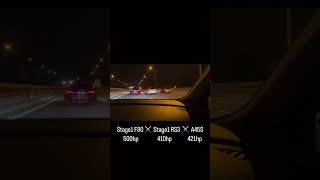 Stage1 F80 M3 VS Stage1 RS3 VS Stock A45S FL rollracebmwm3audirs3mercedesa45sraceforyou [upl. by Ytirehc142]