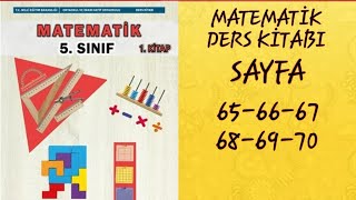 5SINIF MATEMATİK DERS KİTABI SAYFA 656667686970  5SINIF MATEMATİK 1KİTAP [upl. by Allenrad373]