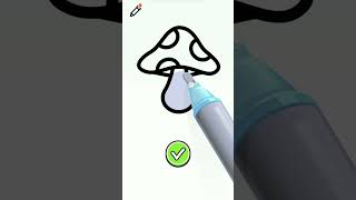 Easy mushroom Drawing shorts ytshorts [upl. by Anairad]