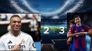 resultados de el partido de real Madrid Barcelona Barcelona 3 2 real Madrid [upl. by Acenes]