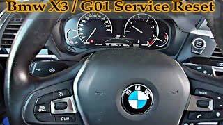 BMW X3  G01  2017  2021  Remise à zéro témoin de la maintenance  service reset [upl. by Rizan]