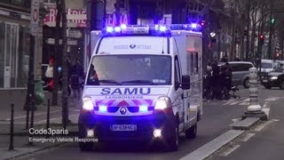 Ambulance SAMU Hôpital Lariboisière  Emergency Ambulance Paris [upl. by Friend]