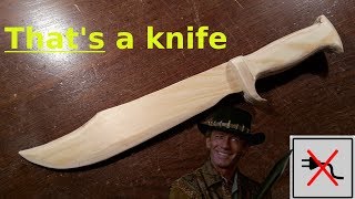 Thats a knife Crocodile Dundees bowie knife  Free templates [upl. by Nylave]