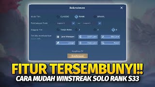 FITUR ANTI DARK SYSTEM❗ CARA MUDAH WINSTREAK SOLO RANK SEASON 33 [upl. by Amalbena624]