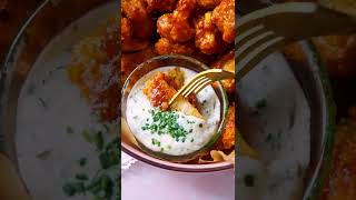 Buffalo Cauliflower Wings Plant Based Healthy  The recipe in the description 👉 Shorts [upl. by Uuge]