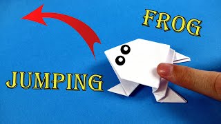 How To Make a Paper Jumping Frog  EASY Origami [upl. by Icken]