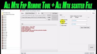 All Mtk Frp Remove Tool  All Mtk Scatter File [upl. by Nelleus]