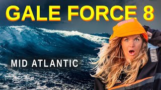 BIG WAVES and GALE FORCE WINDS midocean  Sailing Florence Ep164 [upl. by Meill]