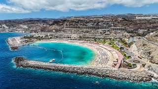 Playa de Amadores Gran Canaria 4K Aerial View Dji Air 3 Dronevideo [upl. by Tteragram855]