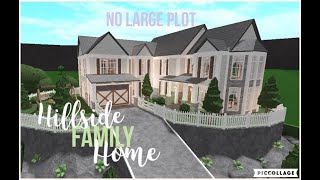 Bloxburg  No Large Plot  Hillside Family Home  Speed Build  300k [upl. by Almire]