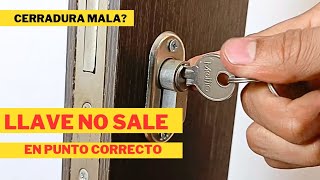 LLAVE No Sale De CERRADURA en punto correcto LLave ATASCADA  Solución [upl. by Atteroc]