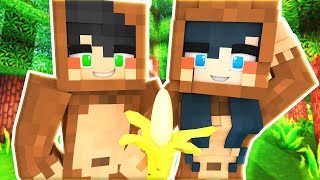 WE TURN INTO MONKEYS MINECRAFT MONKEY SIMULATOR [upl. by Renick129]