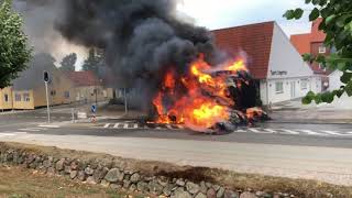 🔥 Halmbrand på lastbil by finn kruse [upl. by Olram173]