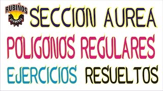 sección aúrea  fórmula y ejercicios resueltos de polígonos regulares [upl. by Jeremiah963]