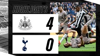 Newcastle United 4 Tottenham Hotspur 0  Premier League Highlights [upl. by Hekking]