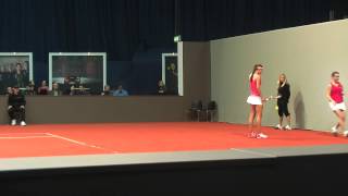 Anastasia Pivovarova service game vs Dinah Pfizenmaier  Porsche Tennis Grand Prix 2012 [upl. by Itin]