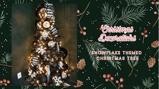 Snowflake Themed Christmas Tree Decor [upl. by Zetnas]