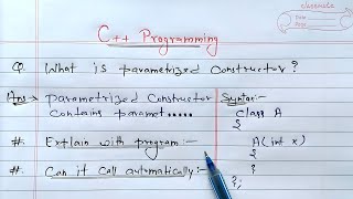 Parameterized constructor in C  Syntax and Example of Parameterized Constructor in C [upl. by Lenad]