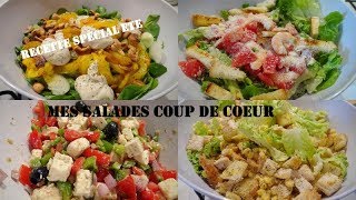 RECETTES SPECIALES ETE  4 RECETTES DE SALADES MAXI GOURMANDES [upl. by Innis]