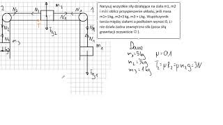 Fizyka rozszerzona  dynamika dwa bloczki i trzy klocki [upl. by Collette271]