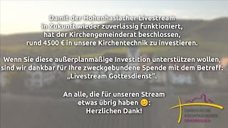 Info Livestream Gottesdienst [upl. by Nylarac]