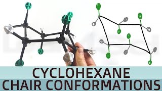 Chair conformations amp AxialEquatorial Positions on Cyclohexane [upl. by Gudren568]