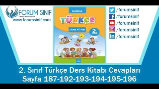 2 Sınıf Türkçe Ders Kitabı 187192193194195196 Sayfa Cevapları Bilim ve Kültür Yayınları [upl. by Sang112]