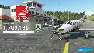 St Barts Landing Challenge 1709180 points AIRWORTHY DESIGNS TFFJ Microsoft Flight Simulator [upl. by Rather]