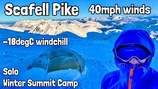 SCAFELL PIKE Solo Summit Camp  surviving a freezing night alone on England’s highest mountain [upl. by Aihsemat]