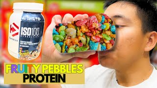 Dymatize ISO 100 Fruity Pebbles Protein Powder Review [upl. by Esnofla384]