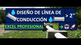 Diseño de línea de Conducción  Excel Profesional ✅ [upl. by Esylle]