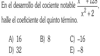 COCIENTES NOTABLESPREGUNTA RESUELTA DEL EXAMEN DE ADMISION SAN MARCOS [upl. by Ebby]