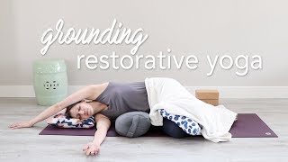 Slow Down and Get Grounded  Restorative Yoga Sequence [upl. by Atoel38]