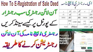 How to E registration Sale Deed l Only apply Sale Deed l Sale Deed online Registration [upl. by Stickney]