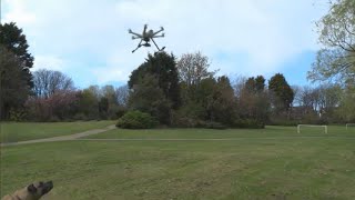 Walkera Tali H500 Hexacopter Flight Hilly Windy and a Dog along [upl. by Ahslek79]