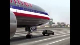 American Airlines DC10 Flight 405 Emergency Landing on Road [upl. by Noyek]