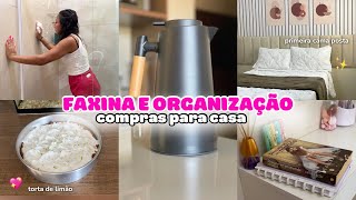 FAXINA E ORGANIZAÇÃO  Primeira cama posta  torta de limão  recebidos 💖 [upl. by Gnak]