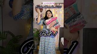 Beautiful kurta set under 1200 from Fashorfashorhaul fashorkurtihaul shortsviralshorts ajiohaul [upl. by Haonam]